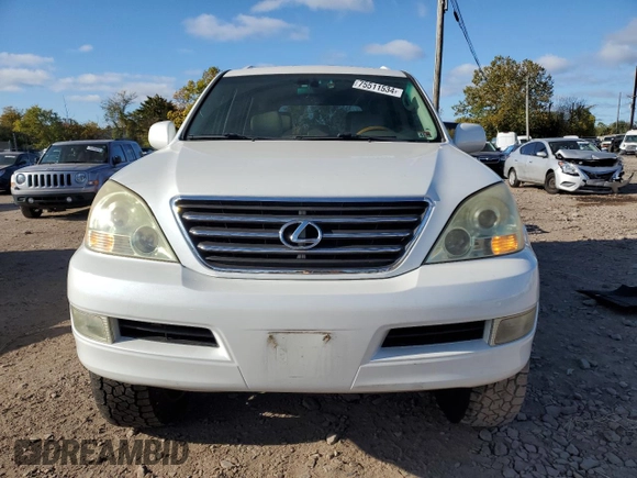 2004 Lexus GX 470 with VIN JTJBT20X440055224, listed as a Copart auction lot 75511534 with 87,324 mi miles and Salvage Title. Bid and sale history available at carsss.com. Image 5.