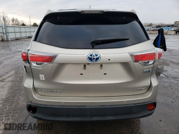 2016 Toyota Highlander Hybrid Limited with VIN 5TDDCRFH2GS019375, listed as a Copart auction lot 40628194 with 76,003 mi miles. Bid and sale history available at carsss.com. Image 6.