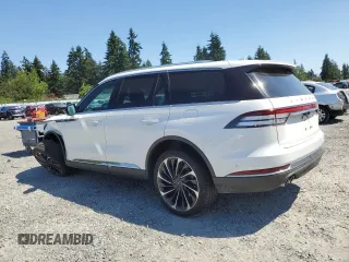 2022 Lincoln Aviator Reserve with VIN 5LM5J7XC3NGL21744, listed as a Copart auction lot 62887815 with 33,714 mi miles and Salvage title. Bid and sale history available at DreamBid. Image 2.