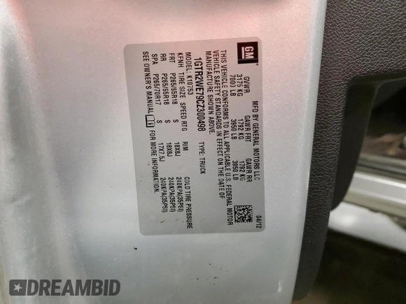 2012 GMC Sierra 1500 SLT с VIN 1GTR2WE79CZ300498, выставлен на аукционе Copart как лот 50775245 с пробегом 138 353 миль миль и Списание • Salvage title. История ставок и продаж доступна на DreamBid. Изображение 14.
