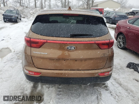 2017 Kia Sportage LX with VIN KNDPMCAC6H7221733, listed as a Copart auction lot 46054735 with Not Provided miles and Non Repairable. Bid and sale history available at DreamBid. Image 6.