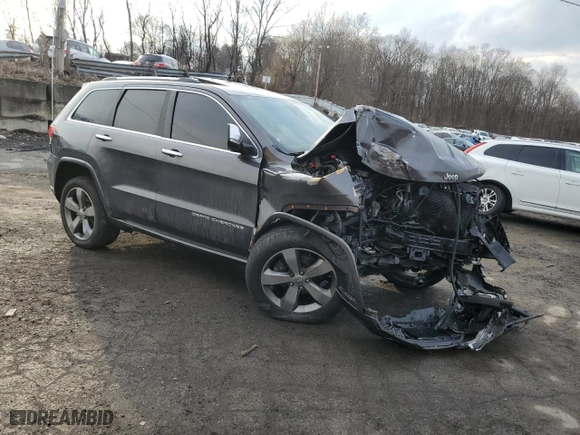 2014 Jeep Grand Cherokee Overland with VIN 1C4RJFCT0EC237333, listed as a Copart auction lot 46659195 with 0 mi miles and Salvage Title. Bid and sale history available at carsss.com. Image 4.