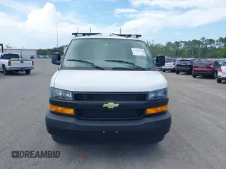 2023 Chevrolet Express Cargo with VIN 1GCWGAFP5P1217550, listed as a IAAI auction lot 42383684 with 9,673 mi miles and . Bid and sale history available at DreamBid. Image 12.