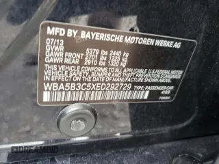 2014 BMW 5 Series 535i xDrive with VIN WBA5B3C5XED292729, listed as a Copart auction lot 64102674 with 86,057 mi miles and Non Repairable. Bid and sale history available at carsss.com. Image 12.