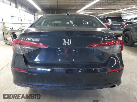 2022 Honda Civic Sedan Sport with VIN 2HGFE2F58NH581651, listed as a Copart auction lot 47487765 with 31,904 mi miles and Salvage Title. Bid and sale history available at carsss.com. Image 6.