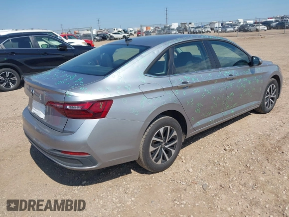 2024 Volkswagen Jetta S with VIN 3VW5M7BU8RM081548, listed as a IAAI auction lot 42703138 with 31,686 mi miles and . Bid and sale history available at DreamBid. Image 4.
