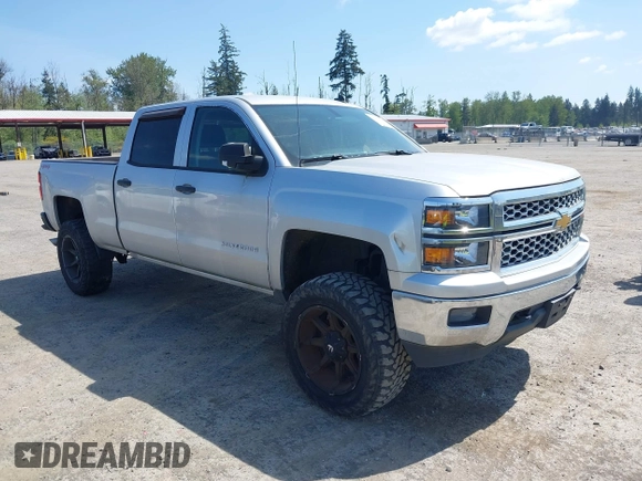 2014 Chevrolet Silverado 1500 LT with VIN 3GCUKREH0EG399090, listed as a IAAI auction lot 42142324 with 104,226 mi miles and . Bid and sale history available at DreamBid. Image 1.