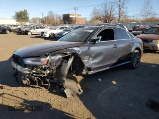 2013 Audi S4 Premium Plus with VIN WAUBGAFL1DA157013, listed as a Copart auction lot 80923914 with 91,221 mi miles and Salvage Title. Bid and sale history available at carsss.com. Image 1.