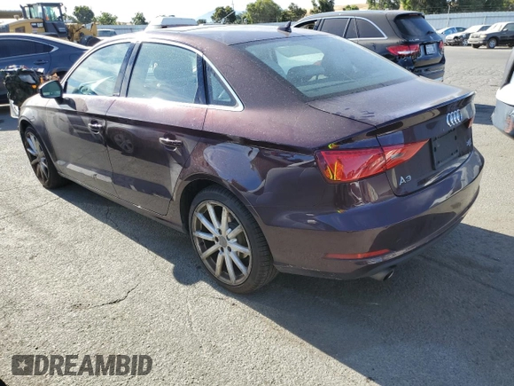 2015 Audi A3 2.0T Premium Plus with VIN WAUEFGFF0F1038059, listed as a Copart auction lot 61135833 with 58,787 mi miles. Bid and sale history available at carsss.com. Image 2.