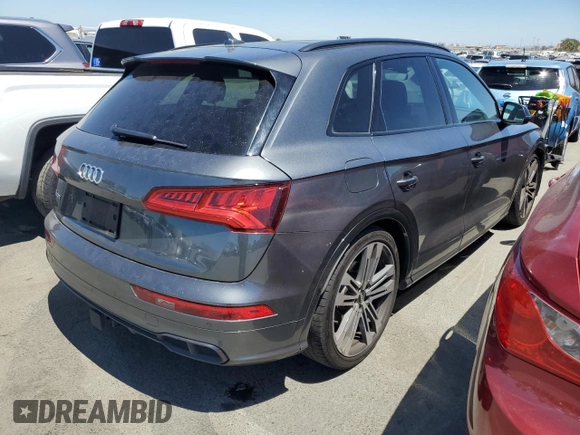 2019 Audi SQ5 Premium Plus with VIN WA1B4AFY1K2052805, listed as a Copart auction lot 64564034 with 47,254 mi miles and Salvage Title. Bid and sale history available at DreamBid. Image 3.
