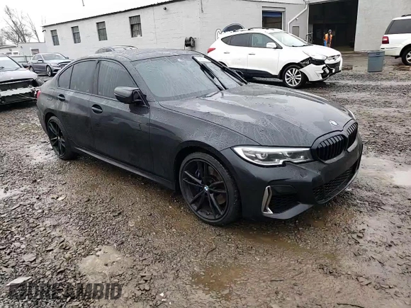 2020 BMW 3 Series M340i xDrive with VIN WBA5U9C01LFH10388, listed as a Copart auction lot 43250155 with Not Provided miles and Salvage Title. Bid and sale history available at DreamBid. Image 13.