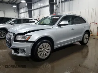 2014 Audi Q5 Hybrid Prestige with VIN WA1C8AFP9EA018721, listed as a Copart auction lot 60748475 with 110,457 mi miles and Salvage title. Bid and sale history available at DreamBid. Image 1.
