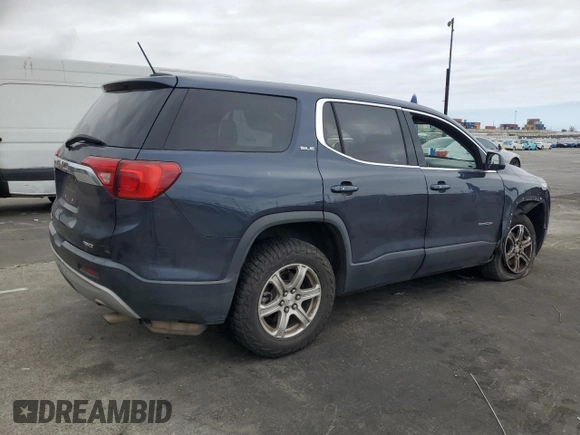 2018 GMC Acadia SLE with VIN 1GKKNRLA2JZ219465, listed as a Copart auction lot 55831755 with 157,168 mi miles and Salvage title. Bid and sale history available at DreamBid. Image 3.