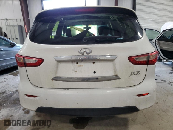 2013 Infiniti JX35 with VIN 5N1AL0MM6DC337958, listed as a Copart auction lot 54516625 with 148,614 mi miles and Salvage Title. Bid and sale history available at DreamBid. Image 6.