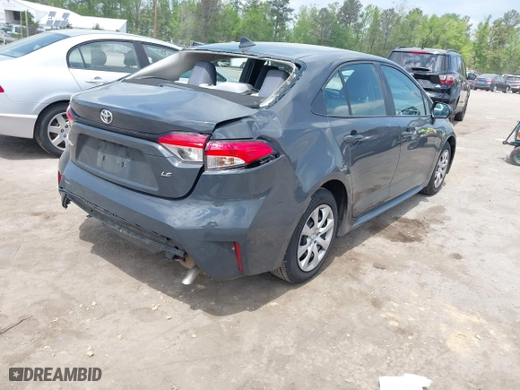 2023 Toyota Corolla LE with VIN 5YFB4MDE7PP024872, listed as a IAAI auction lot 42081981 with 44,563 mi miles. Bid and sale history available at carsss.com. Image 4.