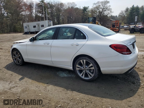 2018 Mercedes-Benz C 300 with VIN WDDWF4KB8JR316926, listed as a Copart auction lot 54015225 with 52,551 mi miles and Salvage title. Bid and sale history available at DreamBid. Image 2.