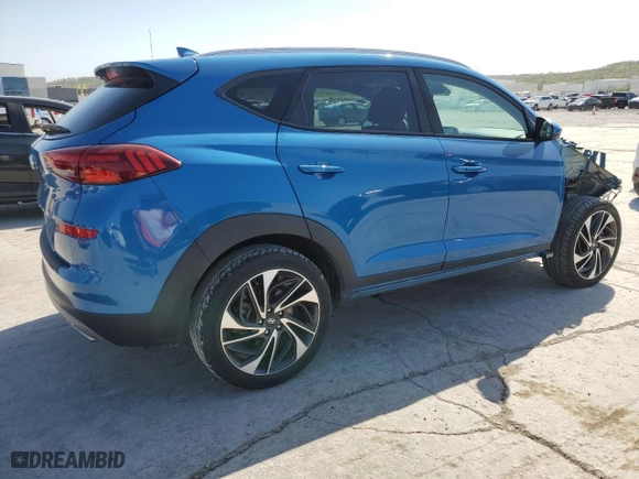 2019 Hyundai Tucson SEL with VIN KM8J33AL6KU981447, listed as a Copart auction lot 52683035 with 67,761 mi miles and Salvage Title. Bid and sale history available at carsss.com. Image 3.