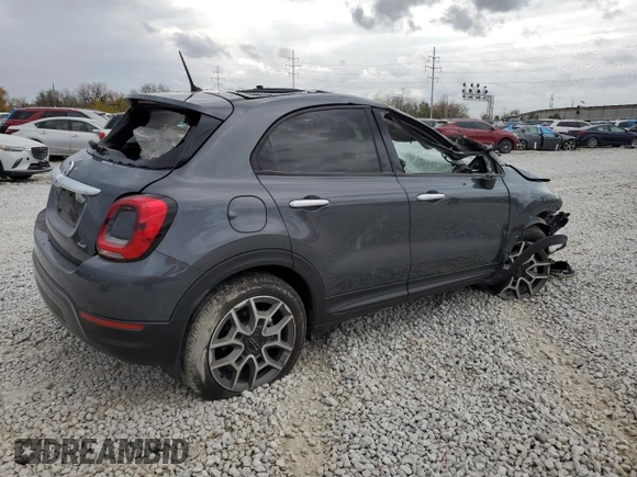 2021 FIAT 500X Trekking with VIN ZFBNF3B18MP945435, listed as a Copart auction lot 78608024 with Not provided miles and Salvage title. Bid and sale history available at DreamBid. Image 3.