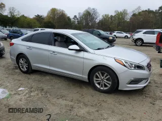 2015 Hyundai Sonata SE with VIN 5NPE24AF8FH154719, listed as a Copart auction lot 52802045 with 106,257 mi miles and Salvage Title. Bid and sale history available at DreamBid. Image 4.