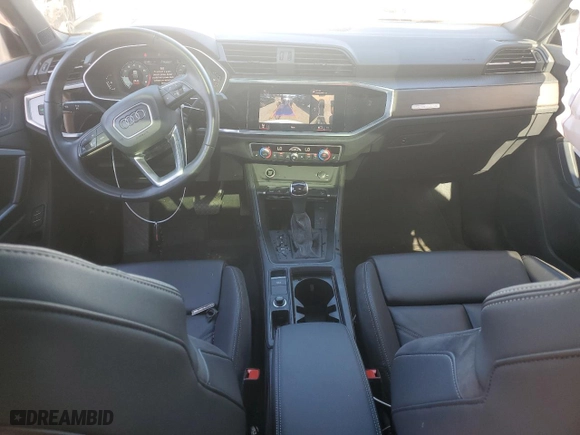 2022 Audi Q3 S line Premium Plus with VIN WA1EECF35N1040077, listed as a Copart auction lot 43947575 with 41,777 mi miles and Salvage Title. Bid and sale history available at carsss.com. Image 8.