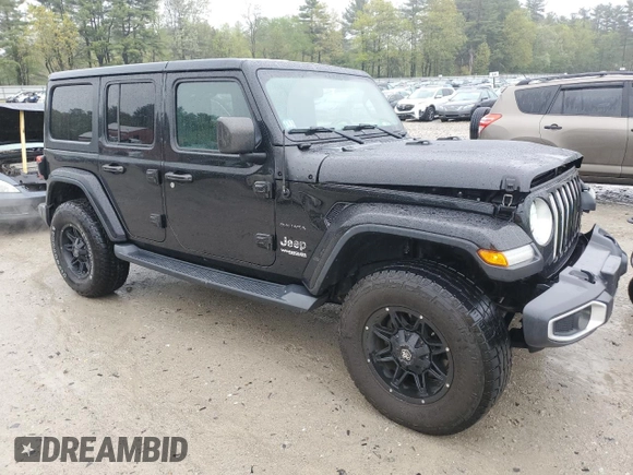 2019 Jeep Wrangler Unlimited Sahara with VIN 1C4HJXEG9KW531423, listed as a Copart auction lot 55577875 with 62,825 mi miles and Non repairable. Bid and sale history available at DreamBid. Image 4.
