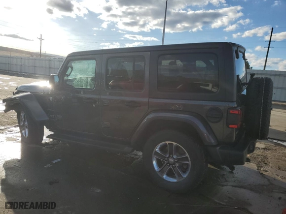 2020 Jeep Wrangler Unlimited Sahara with VIN 1C4HJXEM6LW248758, listed as a Copart auction lot 46671845 with 40,928 mi miles and Salvage Title. Bid and sale history available at carsss.com. Image 2.
