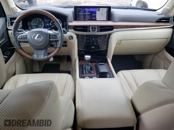 2020 Lexus LX 570 with VIN JTJDY7AX2L4317495, listed as a Copart auction lot 70972864 with 47,283 mi miles and Salvage title. Bid and sale history available at DreamBid. Image 8.