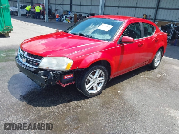 2013 Dodge Avenger SXT with VIN 1C3CDZCB1DN624924, listed as a IAAI auction lot 42166424 with 144,314 mi miles and . Bid and sale history available at carsss.com. Image 2.