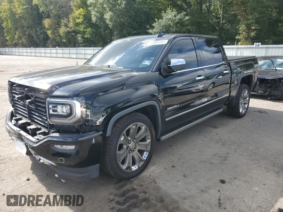 2018 GMC Sierra 1500 Denali z VIN 3GTU2PEJ3JG523077, wystawiony jako Copart lot #72094704 z przebiegiem 117 756 mil mil oraz Szkoda całkowita • Salvage title. Historia ofert i sprzedaży dostępna na DreamBid. Obrazek 1.
