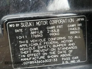 2012 Suzuki SX4 Crossover with VIN JS2YB5A36C6303133, listed as a Copart auction lot 42302295 with 120,711 mi miles and Salvage Title. Bid and sale history available at carsss.com. Image 14.