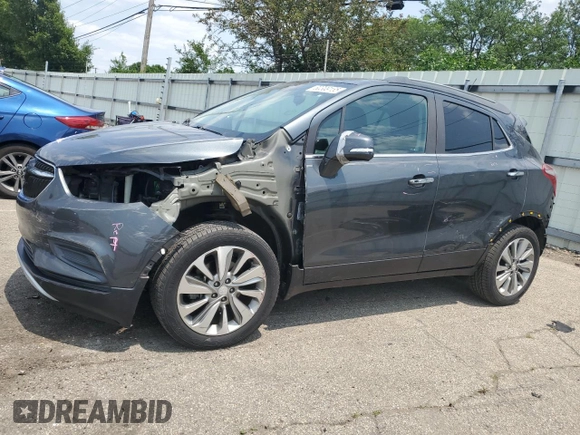 2017 Buick Encore Preferred z VIN KL4CJASBXHB058478, wystawiony jako Copart lot #60309155 z przebiegiem 74 011 mil mil oraz Szkoda całkowita • Salvage title. Historia ofert i sprzedaży dostępna na DreamBid. Obrazek 1.