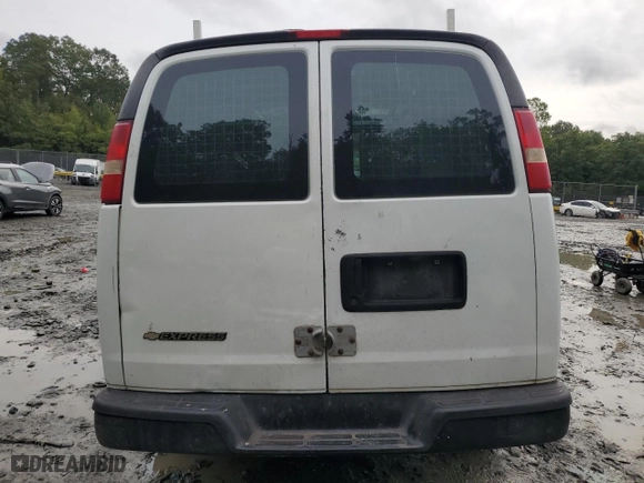 2011 Chevrolet Express Cargo Van with VIN 1GCSGAFX1B1177670, listed as a Copart auction lot 73042324 with 0 mi miles and Salvage Title. Bid and sale history available at carsss.com. Image 6.