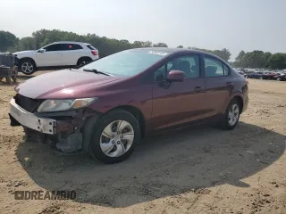 2013 Honda Civic LX z VIN 2HGFB2F55DH565043, wystawiony jako Copart lot #58945145 z przebiegiem 160 887 mil mil oraz Szkoda całkowita • Salvage title. Historia ofert i sprzedaży dostępna na DreamBid. Obrazek 1.