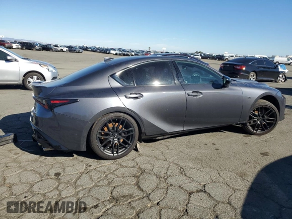 2024 Lexus IS with VIN JTHAP1D20R5005277, listed as a Copart auction lot 79099864 with 6,297 mi miles and Salvage Title. Bid and sale history available at carsss.com. Image 3.