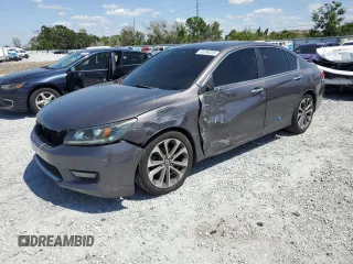 2014 Honda Accord Sport with VIN 1HGCR2F58EA100903, listed as a Copart auction lot 53704235 with 140,591 mi miles and Salvage Title. Bid and sale history available at DreamBid. Image 1.