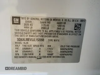2018 GMC Terrain SLE with VIN 3GKALMEV0JL152098, listed as a Copart auction lot 48228425 with Not Provided miles and Salvage Title. Bid and sale history available at carsss.com. Image 14.