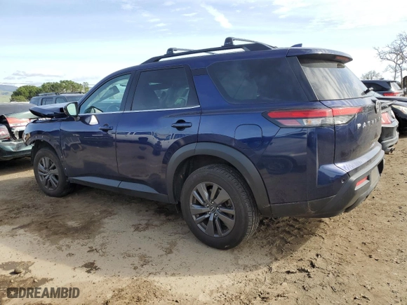 2023 Nissan Pathfinder SV with VIN 5N1DR3BA0PC205370, listed as a Copart auction lot 45671615 with 25,229 mi miles and Salvage Title. Bid and sale history available at carsss.com. Image 2.