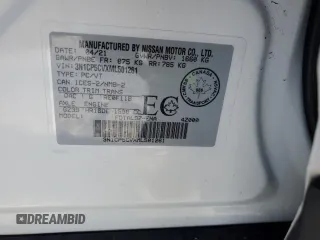 2021 Nissan Kicks SV with VIN 3N1CP5CVXML501261, listed as a Copart auction lot 82891754 with Not Provided miles and Salvage Title. Bid and sale history available at carsss.com. Image 13.