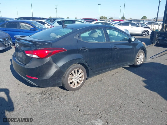 2016 Hyundai Elantra Value Edition with VIN KMHDH4AE1GU475019, listed as a IAAI auction lot 41573101 with 101,995 mi miles. Bid and sale history available at carsss.com. Image 4.