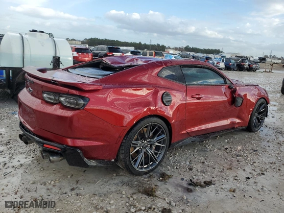 2022 Chevrolet Camaro ZL1 with VIN 1G1FK1R68N0107153, listed as a Copart auction lot 85480774 with 0 mi miles and Salvage Title. Bid and sale history available at carsss.com. Image 3.