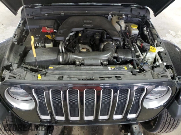 2021 Jeep Wrangler Unlimited Sahara High Altitude with VIN 1C4HJXEG9MW571844, listed as a Copart auction lot 81482334 with 77,409 mi miles and Salvage title. Bid and sale history available at DreamBid. Image 12.