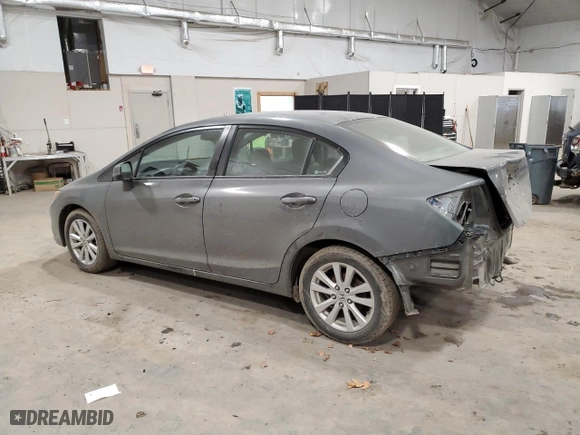 2012 Honda Civic Sdn EX with VIN 19XFB2F8XCE091822, listed as a Copart auction lot 49076165 with 166,662 mi miles and Salvage Title. Bid and sale history available at carsss.com. Image 2.
