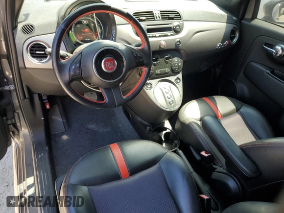 2014 FIAT 500e with VIN 3C3CFFGE4ET175902, listed as a Copart auction lot 66406775 with 38,067 mi miles and Salvage title. Bid and sale history available at DreamBid. Image 8.