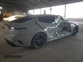 2022 Kia Stinger GT2 with VIN KNAE55LC8N6111584, listed as a Copart auction lot 81283814 with 44,654 mi miles and Salvage Title. Bid and sale history available at DreamBid. Image 3.