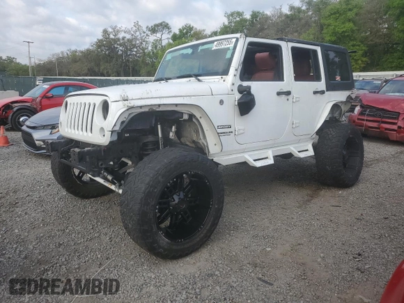 2016 Jeep Wrangler Unlimited Sport with VIN 1C4HJWDG1GL185985, listed as a Copart auction lot 49997255 with 144,549 mi miles and Salvage title. Bid and sale history available at DreamBid. Image 1.