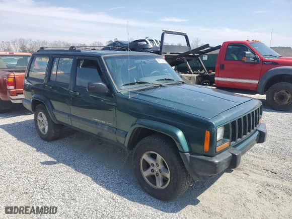 2001 Jeep Cherokee Sport with VIN 1J4FF48S71L574658, listed as a Copart auction lot 49113215 with 208,626 mi miles and Salvage Title. Bid and sale history available at carsss.com. Image 4.