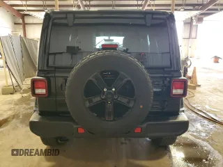 2023 Jeep Wrangler Sahara with VIN 1C4HJXEG3PW595576, listed as a Copart auction lot 64681745 with 32,843 mi miles and Salvage title. Bid and sale history available at DreamBid. Image 6.