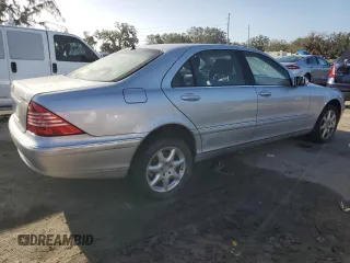 2003 Mercedes-Benz S-Class 4.3L with VIN WDBNG83J03A383925, listed as a Copart auction lot 78554844 with 0 mi miles and Salvage Title. Bid and sale history available at carsss.com. Image 3.