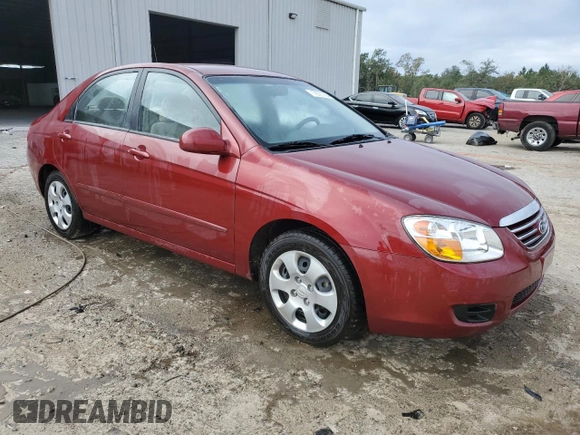 2007 Kia Spectra EX with VIN KNAFE121775427693, listed as a Copart auction lot 76727994 with 100,197 mi miles and Salvage Title. Bid and sale history available at carsss.com. Image 4.
