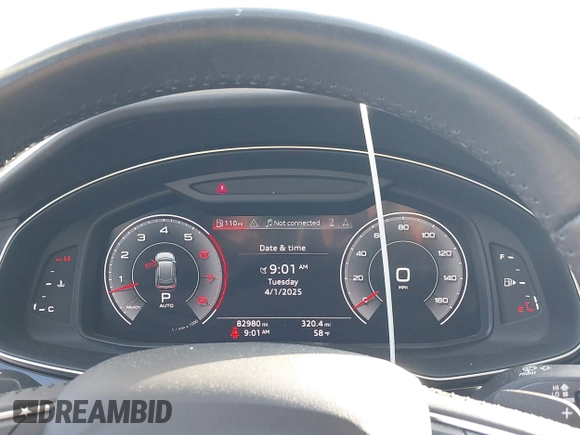 2020 Audi Q8 Prestige with VIN WA1CVAF12LD009942, listed as a IAAI auction lot 41924297 with 82,980 mi miles and . Bid and sale history available at DreamBid. Image 7.